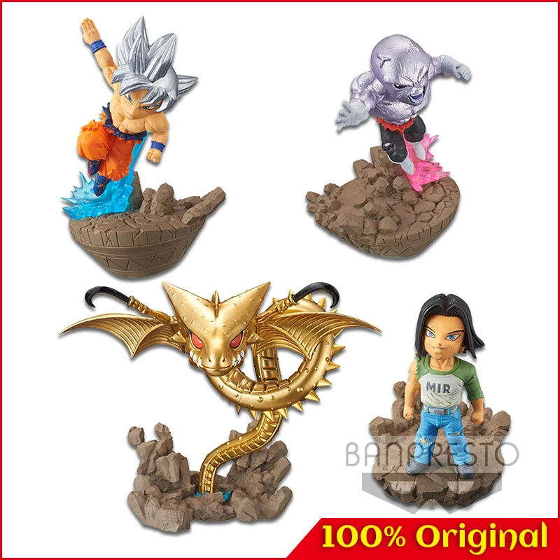 

100% Original 4PCS HOT Anime Dragon Ball Super Ultra Instinct Goku JIREN Android 17 Shenron Action Figures Toys Kid Gift