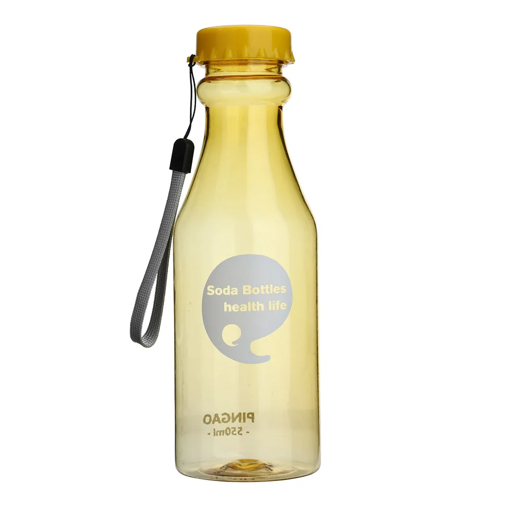 Уличная спортивная туристическая бутылка для воды портативная герметичная чашка для воды для кемпинга 550 мл Высококачественная бутылка для воды - Цвет: Цвет: желтый