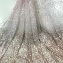 Изысканный телесный порошок Серебро Два цвета постепенно Горячие золотые блестки блестящая ткань для сцены свадебное платье