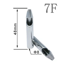 YILONG 6 шт. размеры 7FT татуировки наконечники из нержавеющей стали колпачки для татуажа советы для игл