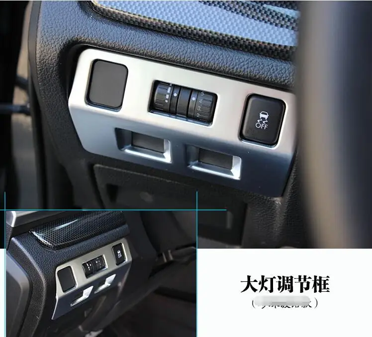 

Lapetus Chrome Head Lights Lamp Switch Button Decoration Frame Cover Trim Interior Fit For Subaru Forester 2013 2014 ABS