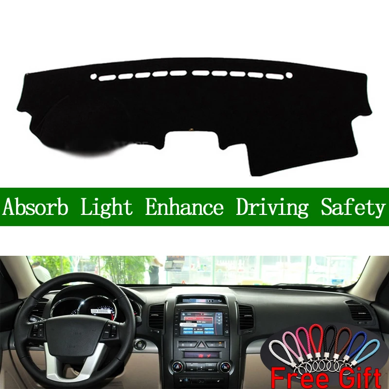 

For Kia sorento 2009 2010 2011 2012 Dashboard Cover Sun Shade Non-slip Dash Mat Pad Carpet Car Stickers Interior Accessories