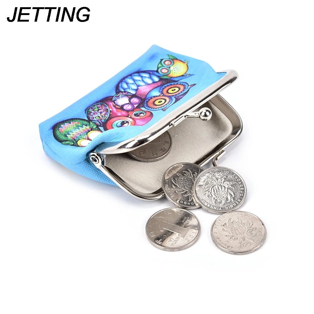 Women Purse Lovely Owl Pattern Printing Hasp Small Wallet Coin Purse 1PCS
