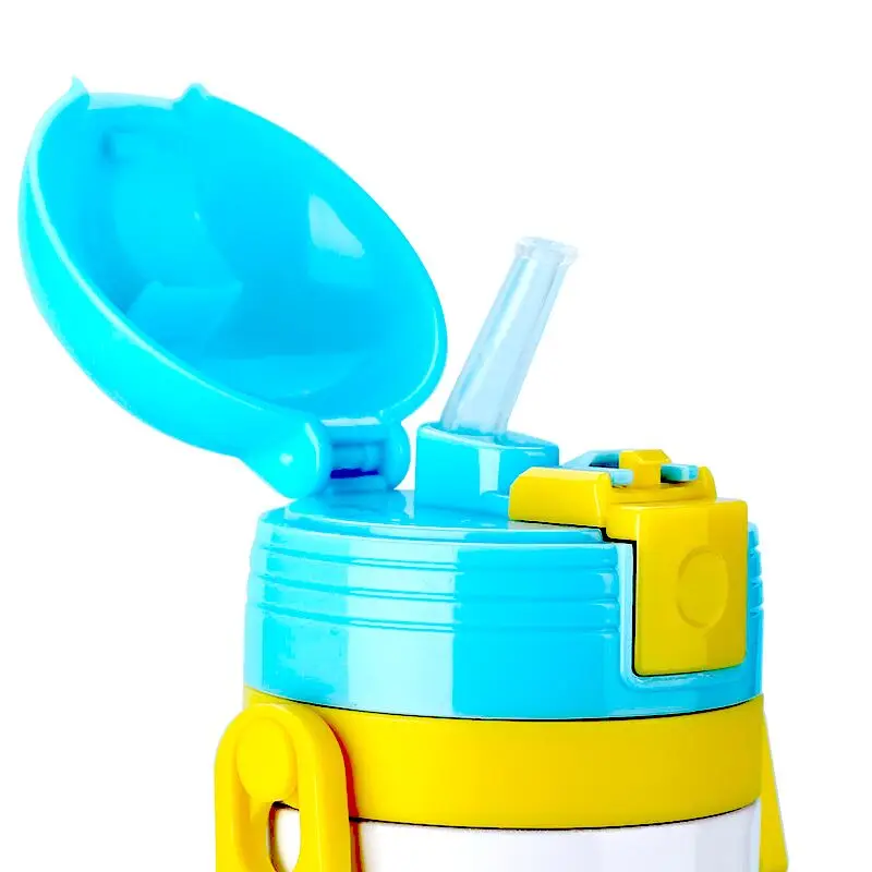 Thermose bottle for kids 304 stainless steel vacuum flasks thermal cup with straw rope portable (2)