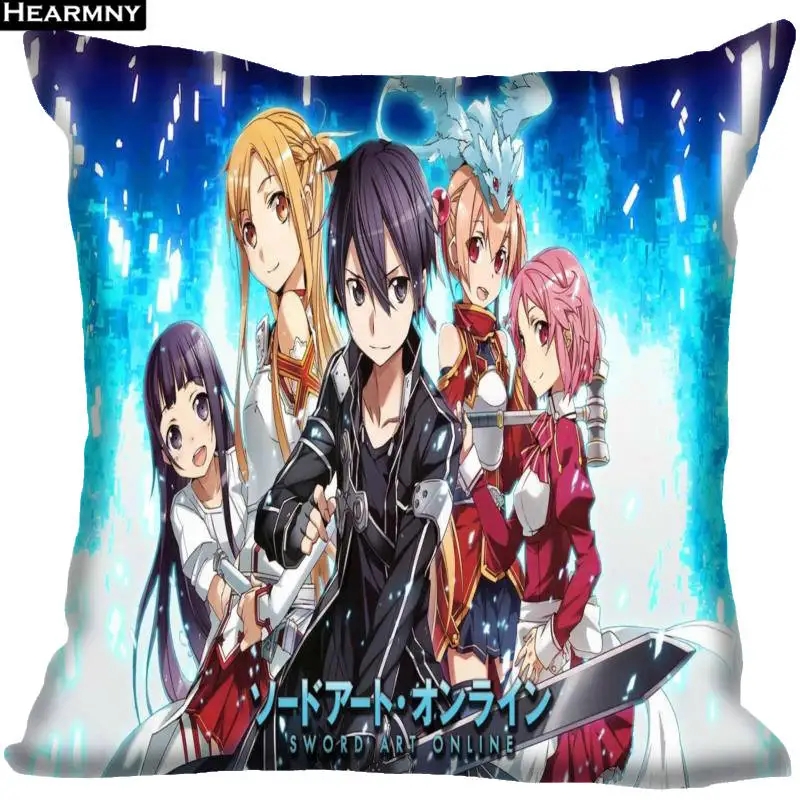 Декоративная Наволочка на заказ Sword Art Online квадратная Наволочка на молнии 35X35,40x40,45x45 см(одна сторона - Цвет: 11