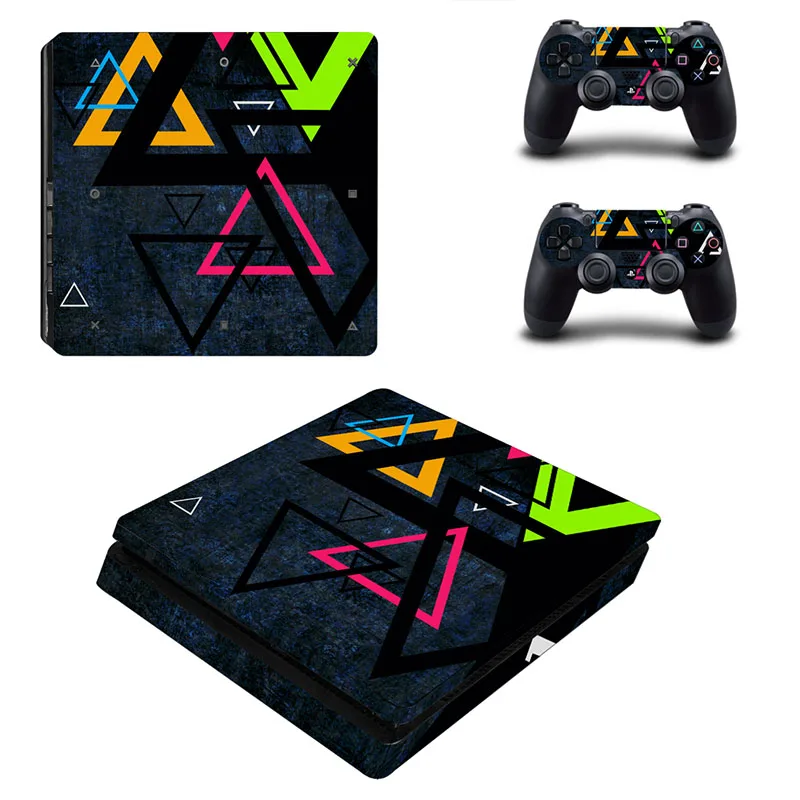 

Decal Cover For Sony Play Station 4 Slim Console Skin And 2 Controller Protective Skins PS4 Slim Sticker Accessory