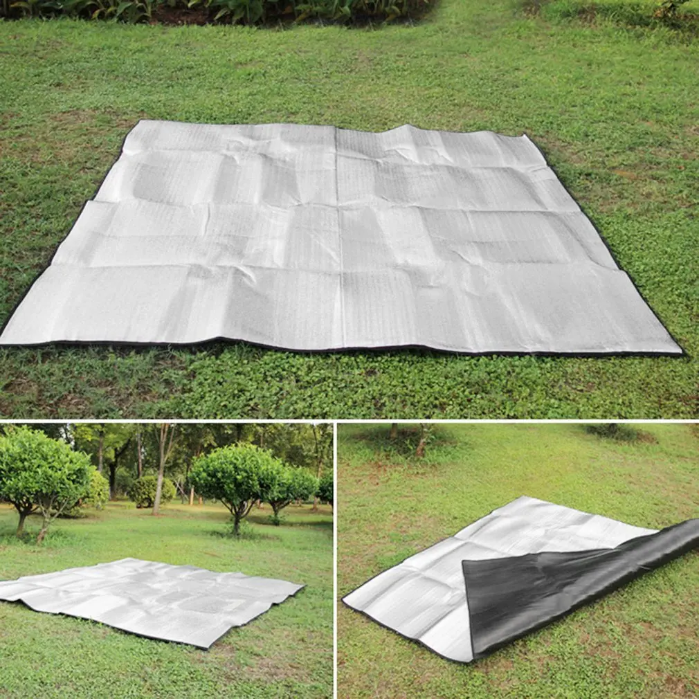 الوجهين رقائق الألومنيوم في الهواء الطلق التخييم حصيرة إيفا رغوة للماء رطوبة نزهة سادة ل خيمة