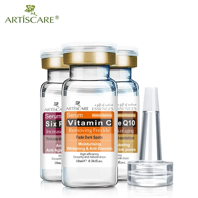 

ARTISCARE Anti Aging & Freckle Removal SET Whitening and Anti Wrinkle Face cream Vitamin C & Coenzyme Q10 & Six Peptides 3Pcs