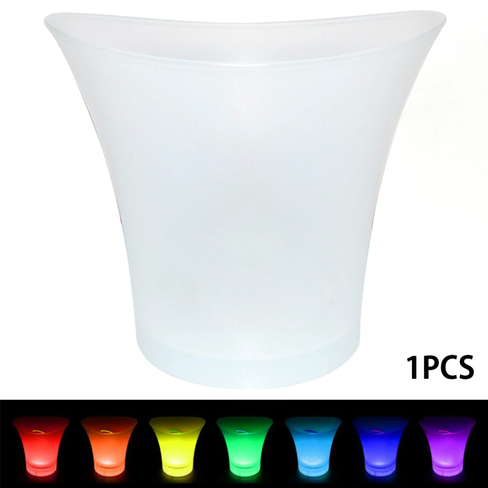 5L Color Changing Plastic Bucket Holder Bars Nightclubs LED Light Waterproof LED Champagne Beer Bucket Bar Accessorise