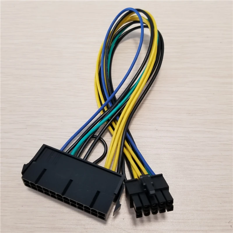 Psu Atx 24pin メス 10pin オスアダプタ変換電源ケーブルコード 30 センチメートルレノボマザーボード 18awg Atx 24pin 24pin Atxadapter Atx Aliexpress