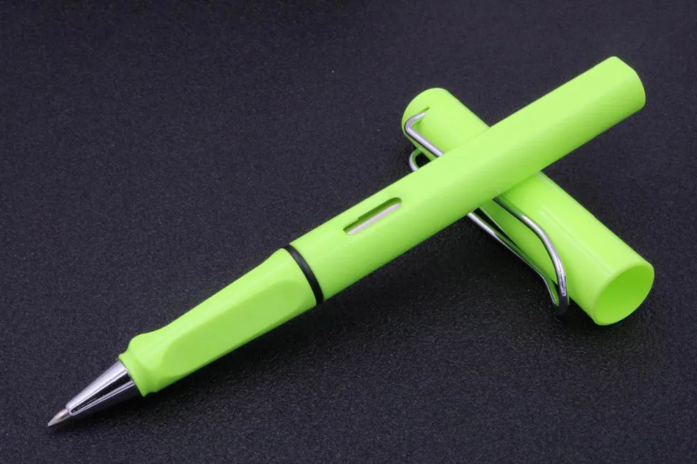 

359 Office new transparent Plastic Classic Fluorescent green Rollerball Pen