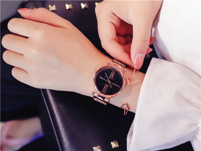 Luxury Rose Gold Women Magnet Buckle Fashion Casual Wrist Watch Sadoun.com