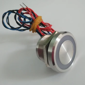 

22mm IP68 waterproof Flat head 4.5 200mA/1A 24VAC/DC touch sensor piezo switch with ring illumination