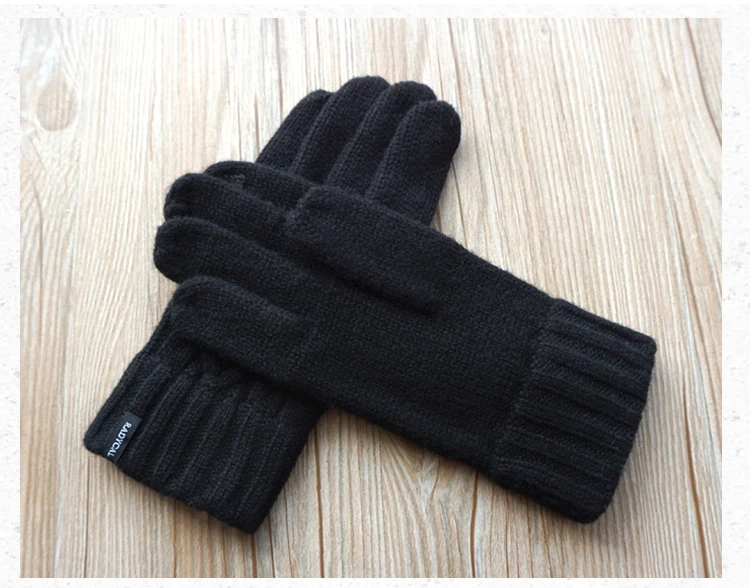Мужские перчатки осенние модные мужские шерстяные вязаные теплые перчатки зимние уличные теплые мужские перчатки для вождения