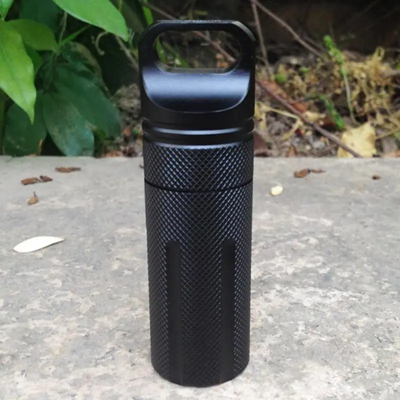 New 50ml Waterproof Capsule Tank Seal Bottle Aluminum Storage Container EDC Survival Tool First Aid Cartridge #922