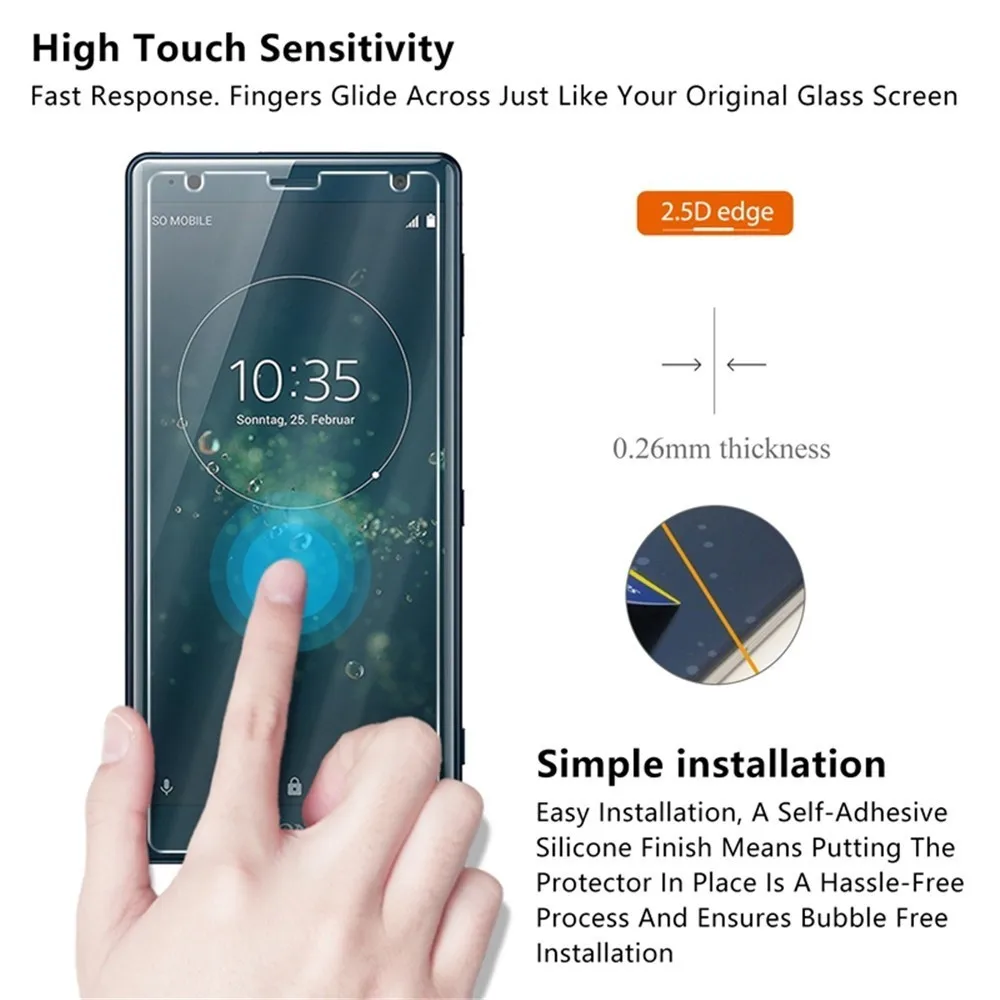 Защитное стекло для sony Xperia 10 Xz1 Xa Xa1 Xa2 ультра компактный L1 L2 L3 Закаленное стекло Защитная крышка для экрана