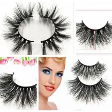 Искусственные норковые ресницы крест на крест натуральный накладные ресницы Длина 25/27 мм макияж 3D накладные ресницы из норки ресниц Красота