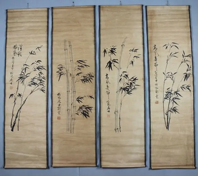 

China Antique collection the Zheng Banqiao Ink bamboo Diagram