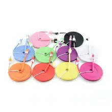 Разноцветный плоский проводной с микро-usb кабель синхронизации данных usb зарядный кабель для samsung huawei Xiaomi Android телефон 200 шт