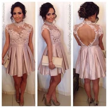 2016 neuankömmling cocktail kleider party kleid über dem knie hohe keine Überwurfhülse ballkleid applikationen falte kleid 2016 pletyth