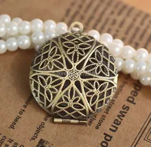 100pcs Wholesale ANTIQUE BRONZE 27mm Round Photo Locket Frame DIY Necklace Pendant Findings & settings for Jewelry Making(China (Mainland))