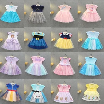 

Kids Girl Princess Snow White Rapunzel cinderella dress Baby Girls baby bella sofia Clothes Summer Princess Fancy Dress vestido