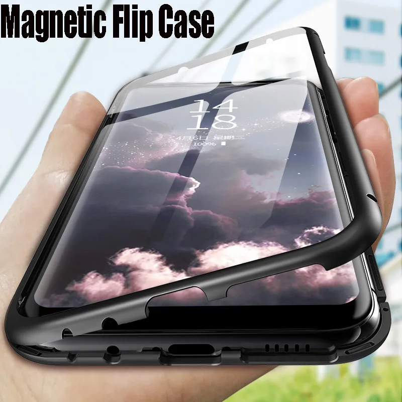 

Luxury Shockproof Magnetic Flip Case On The For Samsung Galaxy S10 S9 S8 Plus Case Cover For Samsung Galaxy S10e Note 8 9 Case