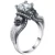 Uploaded ToParty Ring Birthstone Skull Ring