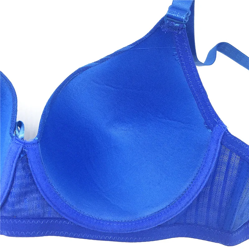 Striped Bra for Big Breasted Sexy Push Up Soutien-Gorge Women Thin Cup Bralette Size 40-46 C D Cup Bralette Thin Brassiere Bh
