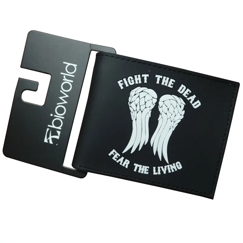 

Men Women Anime Purse carteira Cartoon Walking Dead Fight the Dead Fear the Living Print Wallets Gift PVC Short Wallets