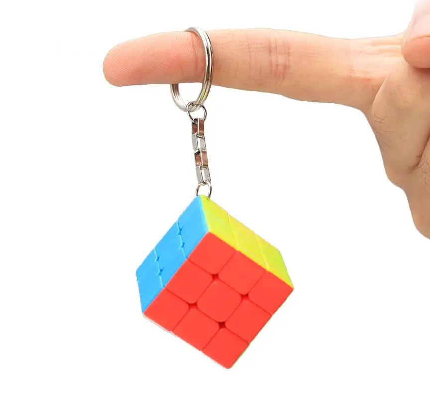 Zcube брелок-кубик мини 3x3 3x3x3 маленький Магический кубик-палочки без наклеек 3 см креативный умный куб подвесные украшения