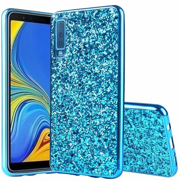 Блестящий Мягкий чехол с блестками для samsung Galaxy A9 чехол для samsung A9S/A9 Star Pro/A9200 A920F чехол - Цвет: blue