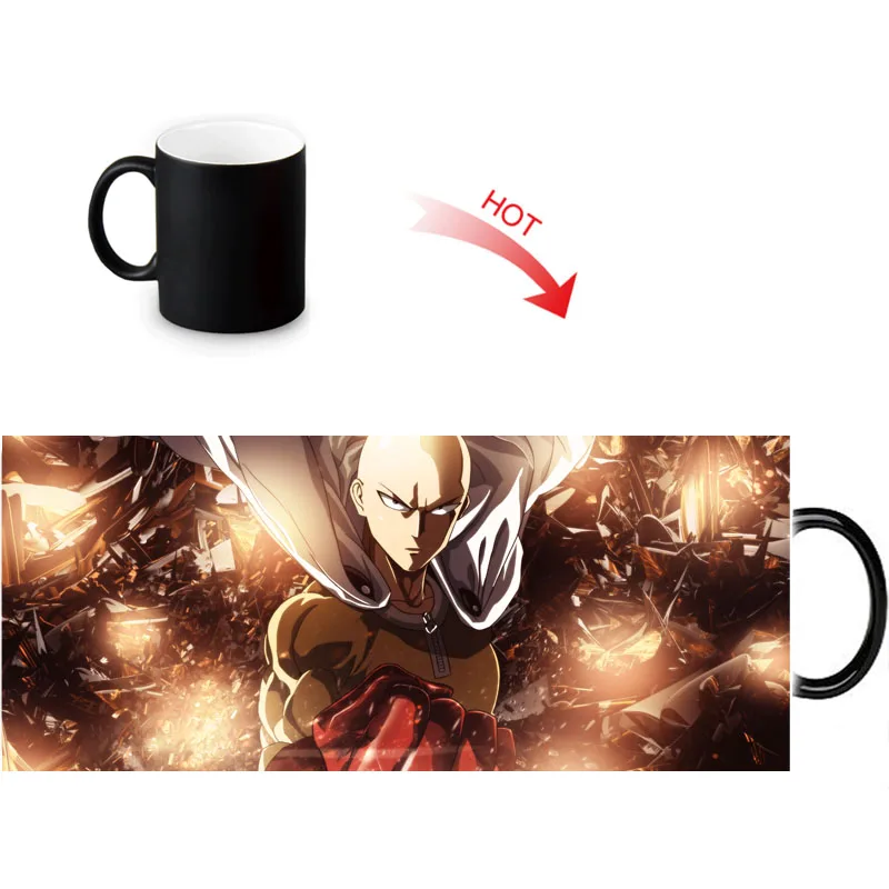 

Custom ONE PUNCH-MAN Pattern Color Change Water Mug 350ml Heat Reveal Coffee Cups Temperature Sensitive Morphing Mugs
