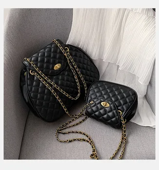 

Summer new 2019 tide Korean version of the simple rhombic chain bag fashion wild size section shoulder diagonal package