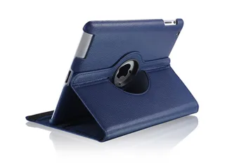 

(100pcs) DHL for ipad 2 3 4 Tablet Case 360 Degree Rotating PU Leather Stand Flip Folio Protector Cover