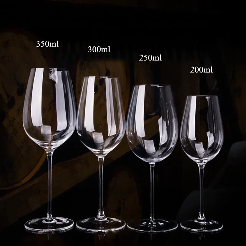 

European Handmade Transparent Wine Cup Crystal Lead-free Glass Goblet Bordeaux Red Wine Cup Champagne Glass 6pcs/set