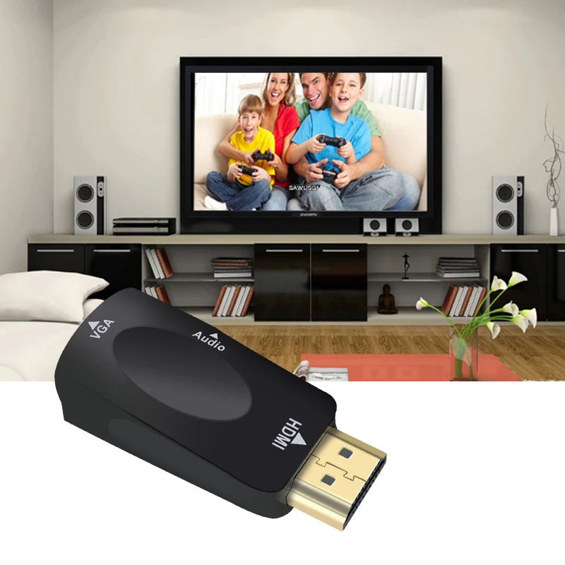 Male to Female for HDMI to VGA Converter With Audio Cable for PC Laptop Tablet Support 1080P HDTV Adapter Male to Female for HDMI to VGA Converter With Audio Cable for PC Laptop Tablet Support 1080P HDTV Adapter