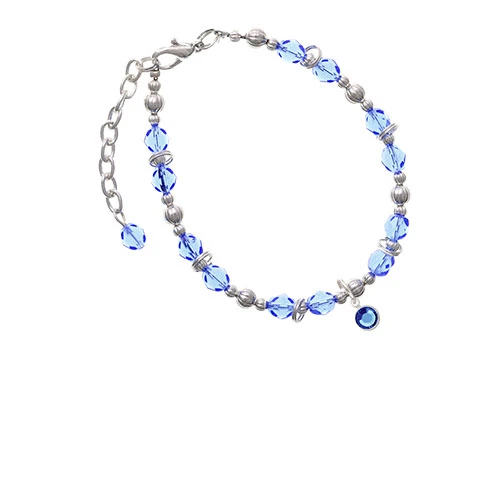 Crystal Blue Channel Drop Light Blue Beaded Bracelet