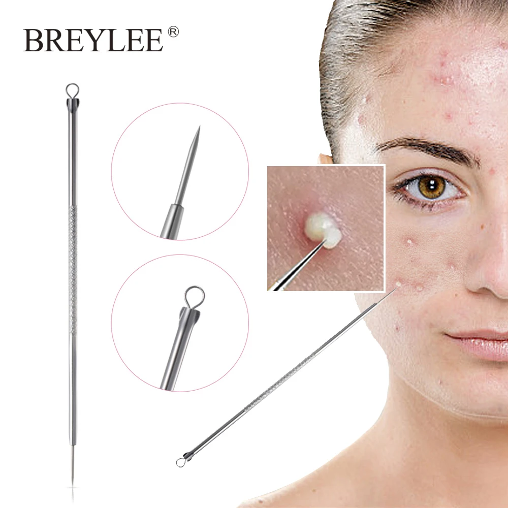 

BREYLEE Acne Removal Needle Tools Remover Blackhead Blemish Pore Face Black Mask Cleanser Facial Pimple Extractor Skin Care 1pcs