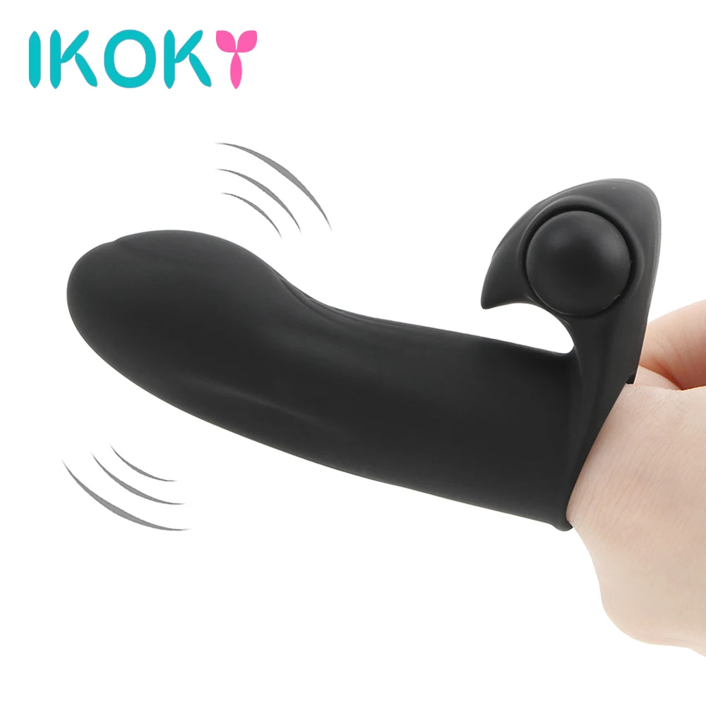 IKOKY палец вибратор силиконовый влагалище стимуляции G-spot Массажер клитора стимулятор один Скорость Секс-игрушки для Для женщин