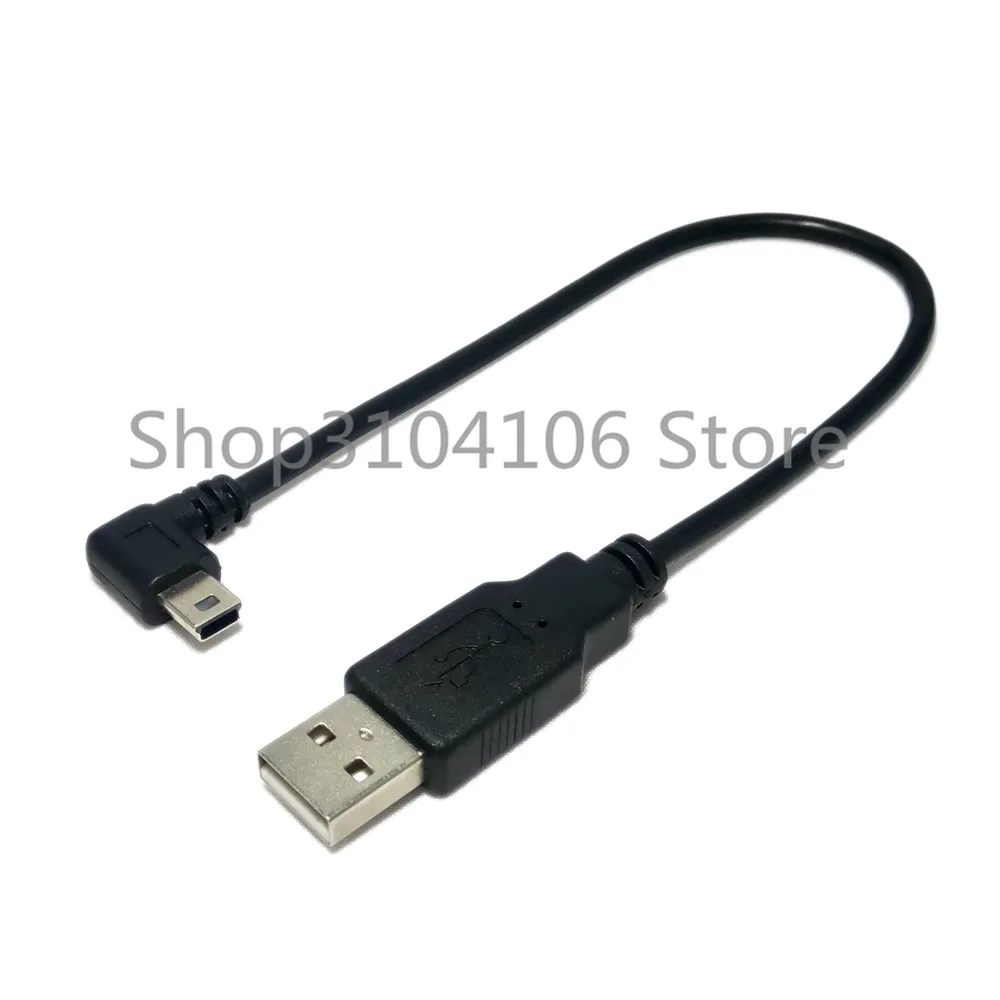 USB 2,0 штекер для мини-usb B Тип 5pin 90 градусов вверх и вниз и влево и вправо Угловой Мужской кабель для передачи данных 0,25 м/0,5 м