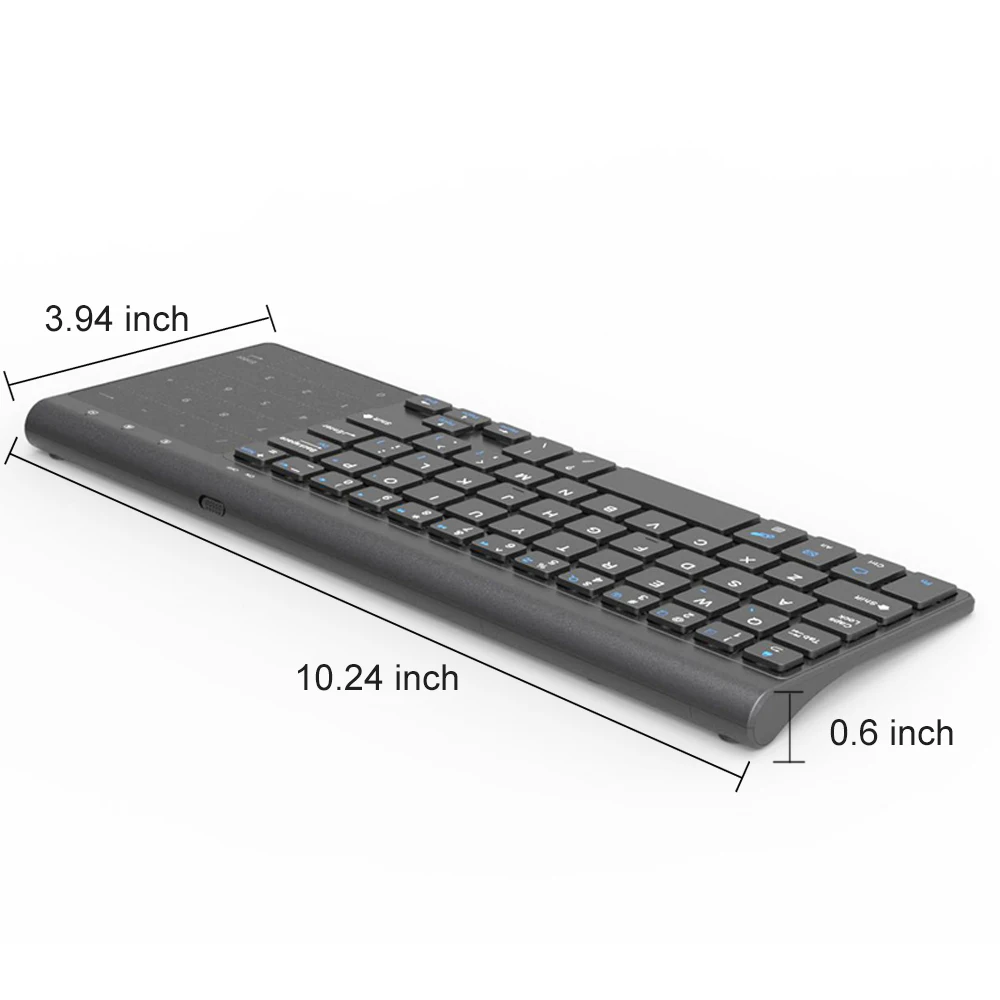 [AVATTO] Thin 2.4GHz USB Wireless Mini Keyboard with Number Touchpad Numeric Keypad for Android windows Tablet,Desktop,Laptop,PC