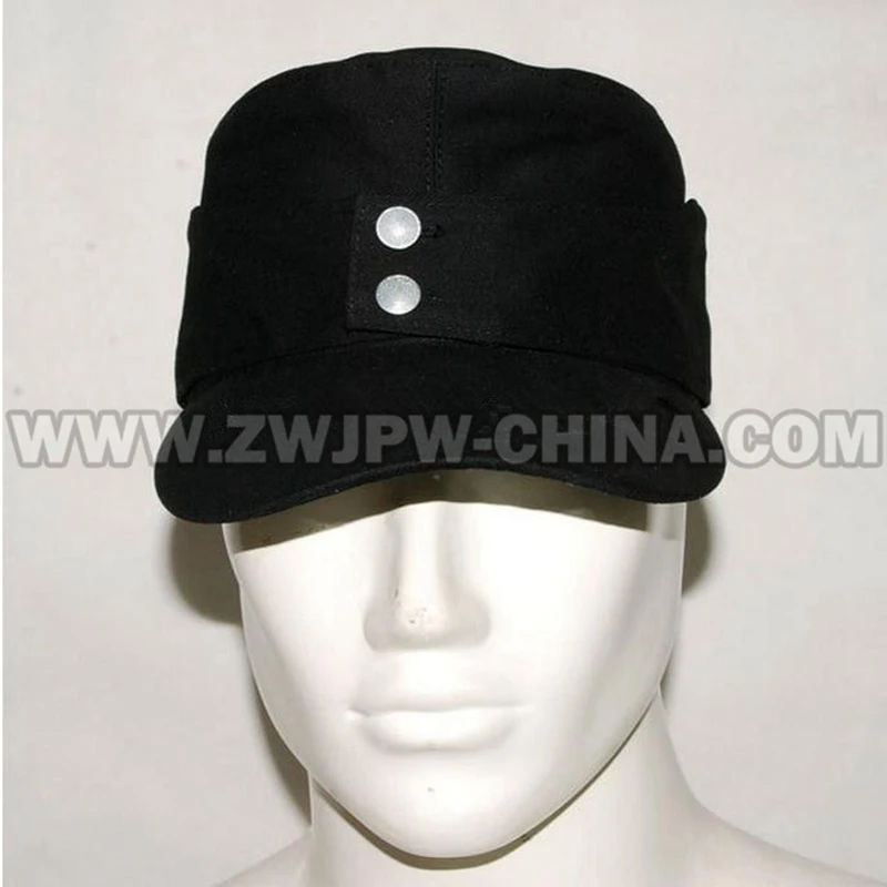 Günstig WW2 ARMEE WH SS ELITE TYPE1943 SCHWARZ WOOLEN TUCH SOLDAT FIELD CAP HUT DE 401105