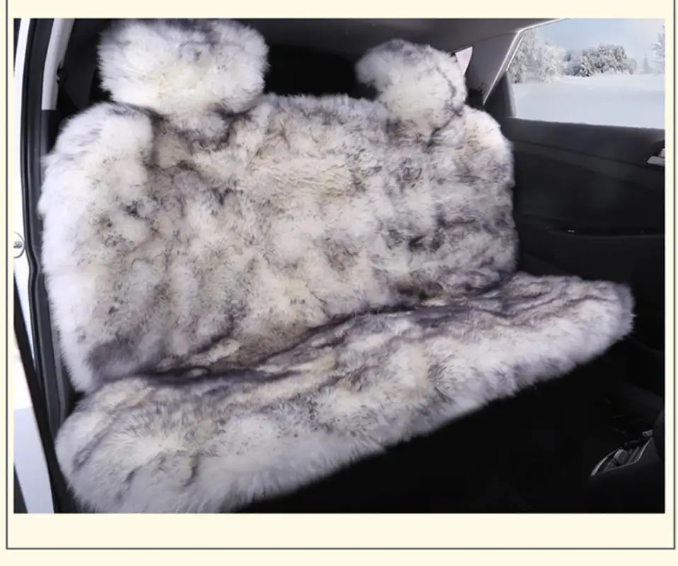 100% Australian Pure Natural Fur Seat Cover 5 Seats Whole Vehicle Seat Cover Sheepskin Winter Car Cushion