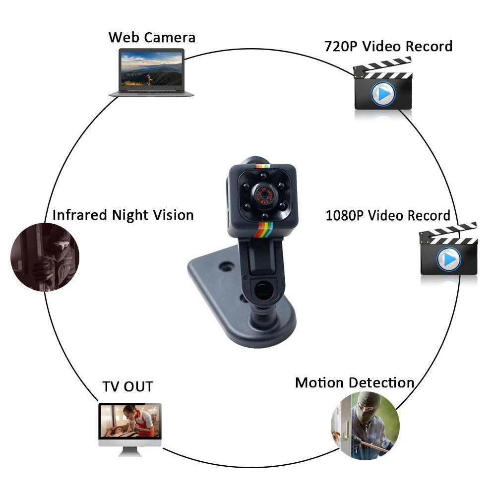 SQ11 мини-камера HD 1080 P датчик ночного видения Видеокамера движения DVR микро камера s видео маленькая камера cam Спорт DV SQ 11