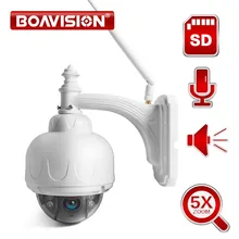BOAVISION Беспроводная ip-купольная камера Wifi HD 1080 P 960 P PTZ наружная безопасность CCTV 13,5-2,7 мм автоматическая фокусировка 5X Zoom SD карта ONVIF