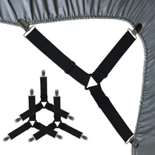 Bed Sheet Holder Straps, Adjustable Bed Sheet Fastener and 3 Way Mattress Cover Holder Fasteners The Triangle Bed Sheet Keeper w