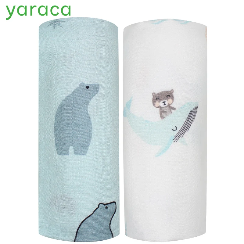 Kaufen 2 stücke Baby Decke Bambus Baumwolle Musselin Windeln Swaddles Für Neugeborene Bad Handtuch Kinder Kinderwagen Bettwäsche Wrap Kinder Produkte