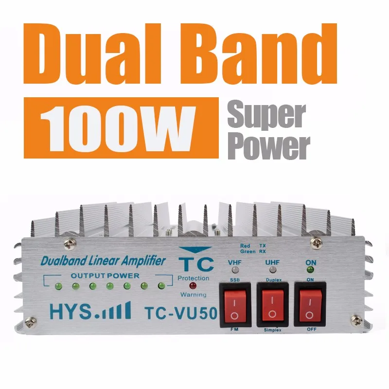 HYS TC-VU50 50 Вт УКВ усилитель Dual Band 140-150 и 460-470 мГц двухстороннее радио мощность forBaofeng