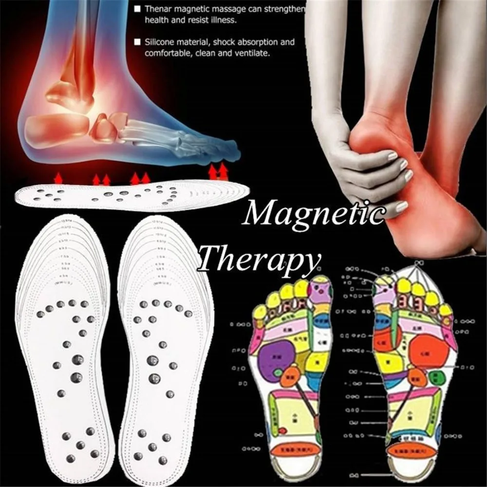 

1 Pair Magnetic Therapy Memory Massager Cotton Insoles Promote Blood Circulation Foot Health Care Shoe Pads Product Slimming Pad